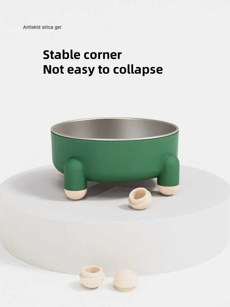 High Leg Stainless Steel Dog Bowl Dish With Stand