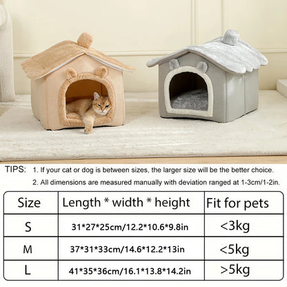 Foldable Cat House Removable