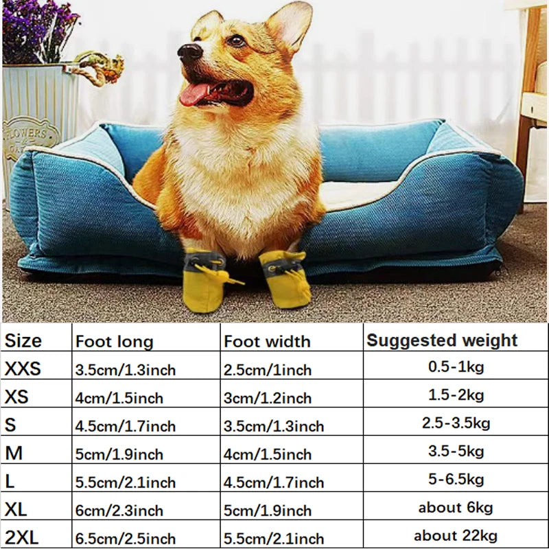 Waterproof Antiskid Puppy Shoes For Dogs