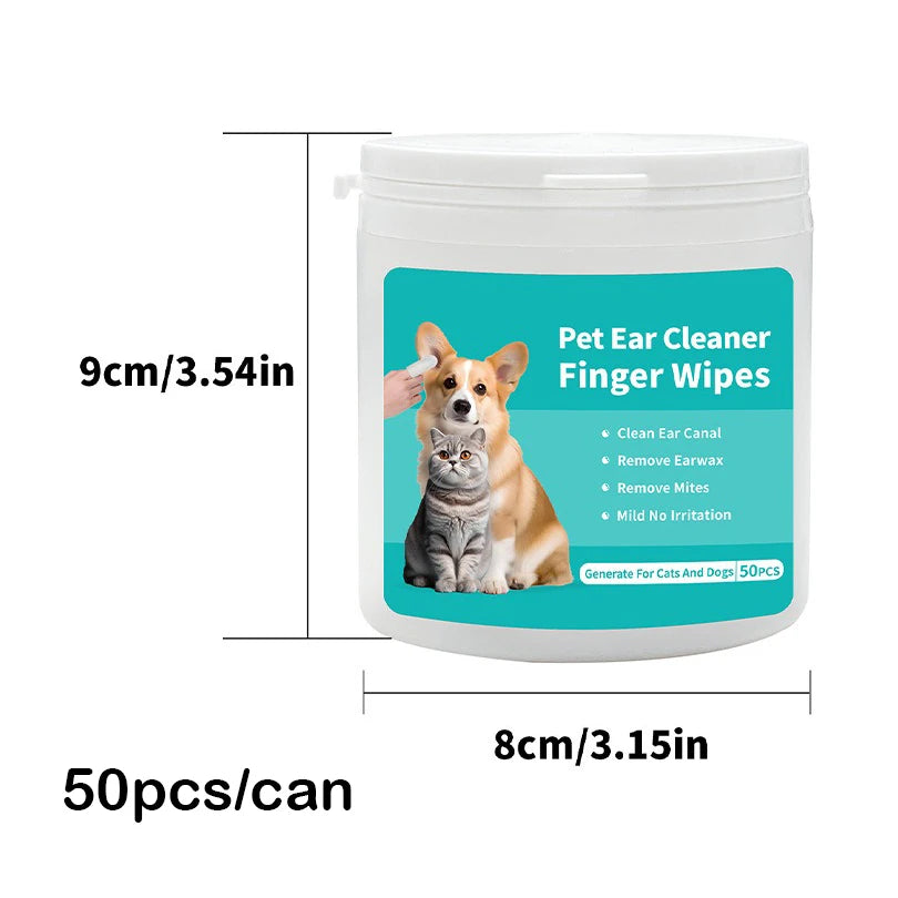 Pet Ear Cleaner Finger Wipes