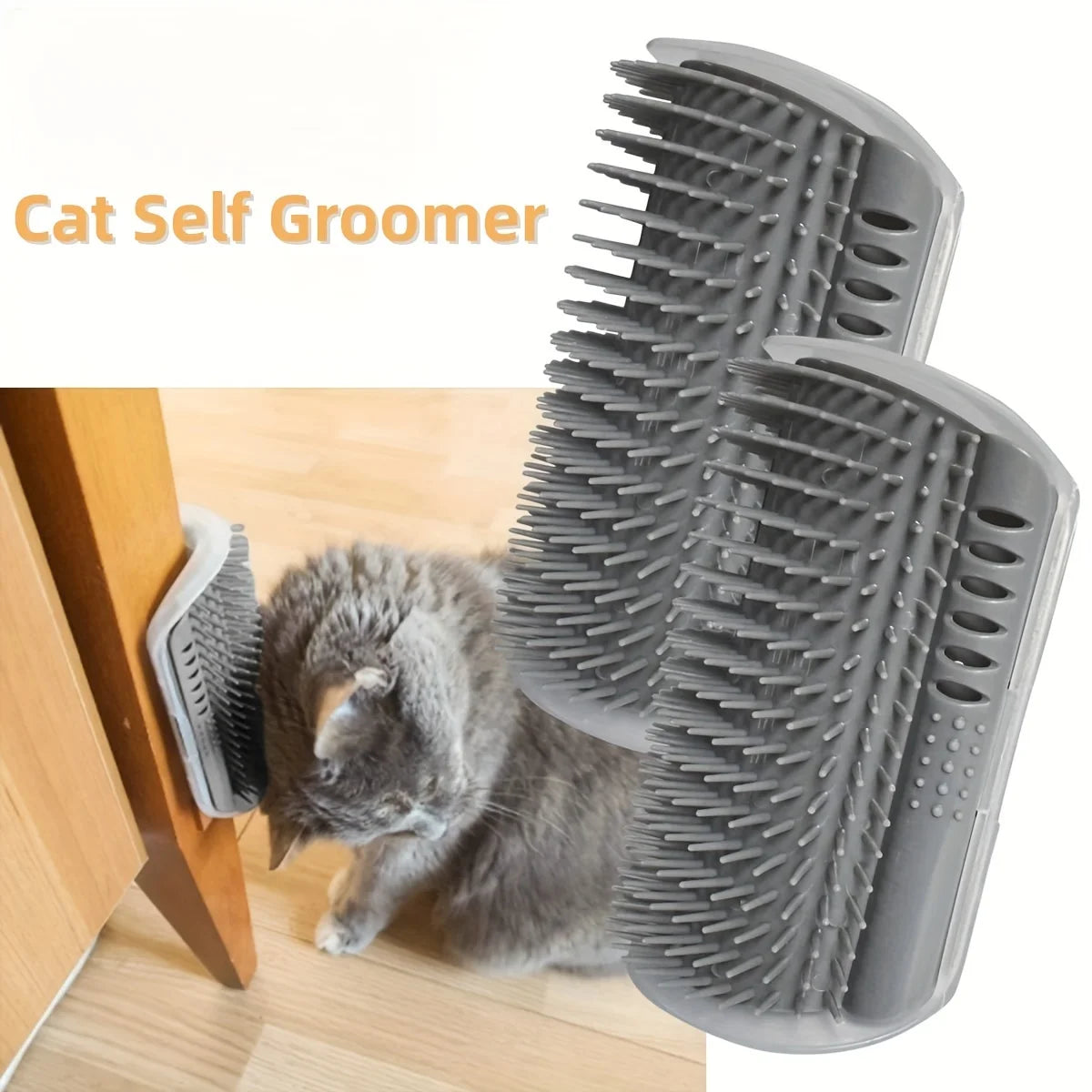 Cat Self Groomer with Massage Comb Brush