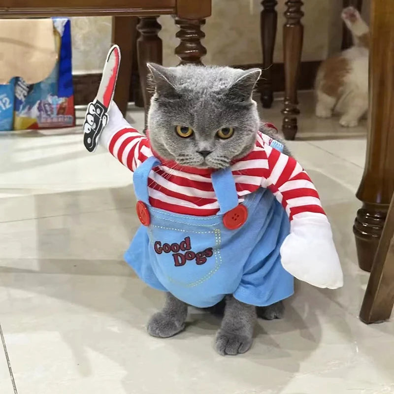 Funny Cat Clothes Halloween Cosplay