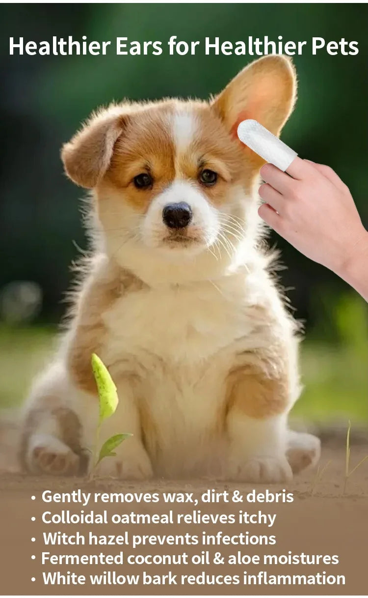 Pet Ear Cleaner Finger Wipes