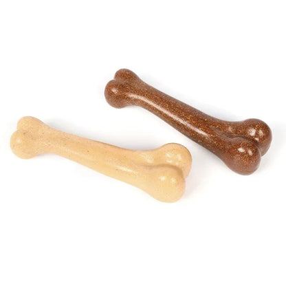 Unbreakable Dog Chew Bone Toy Natural Rubber