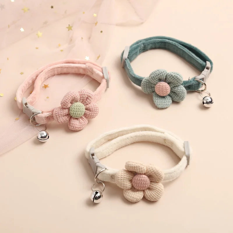Cat Collar with Cute Flower