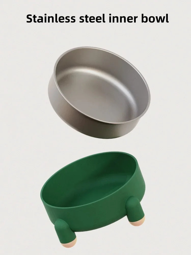High Leg Stainless Steel Dog Bowl Dish With Stand