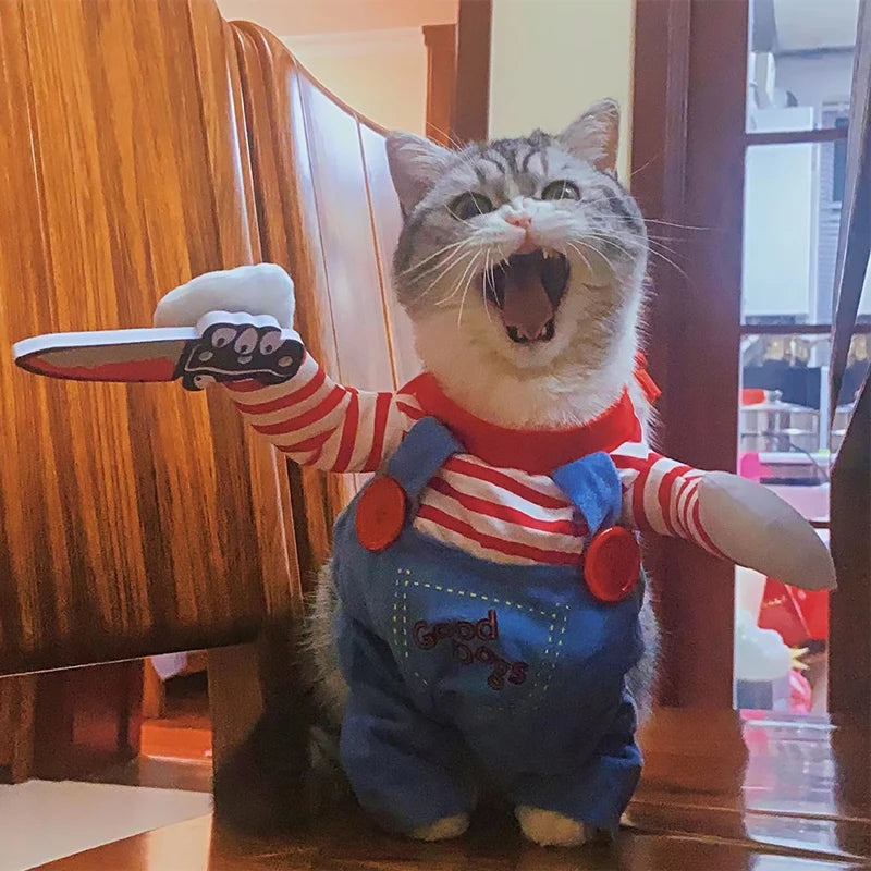 Funny Cat Clothes Halloween Cosplay
