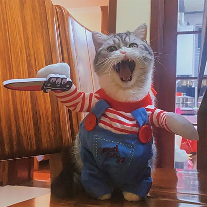 Funny Cat Clothes Halloween Cosplay