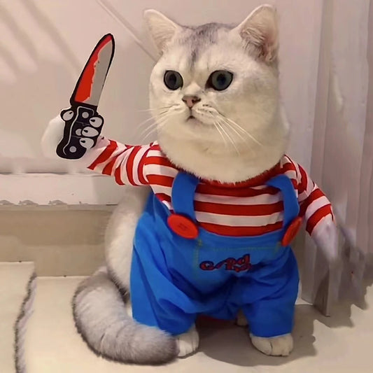 Funny Cat Clothes Halloween Cosplay